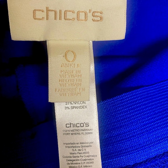 Chico’s Royal Blue Ankle Pants - Picture 2 of 6